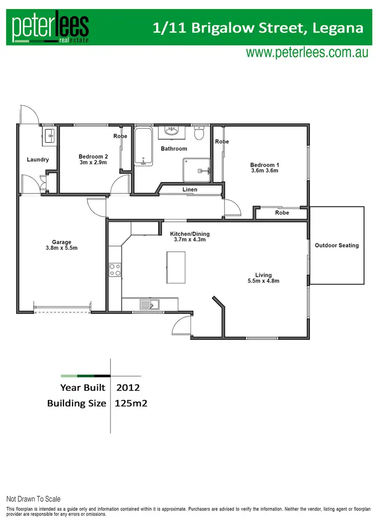 Floorplan of Homely unit listing, 1/11 Brigalow Street, Legana TAS 7277