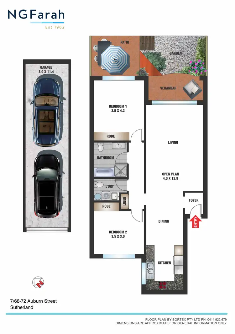 Floorplan of Homely apartment listing, 7/68-72 Auburn Street, Sutherland NSW 2232
