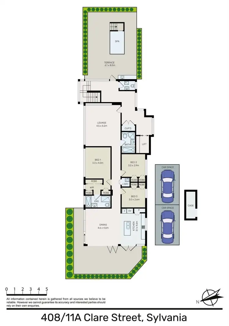 Floorplan of Homely unit listing, 408/11a Clare Street, Sylvania NSW 2224