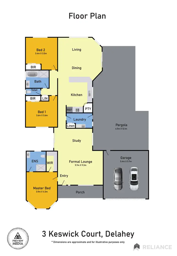 Floorplan of Homely house listing, 3 Keswick Court, Delahey VIC 3037