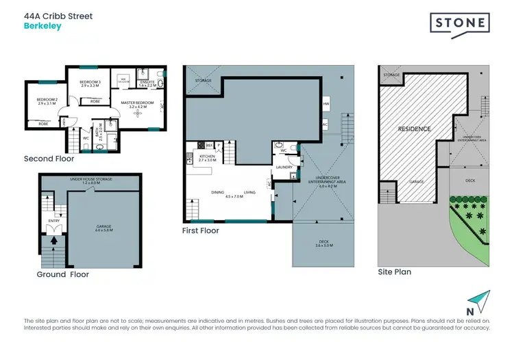 Floorplan of Homely townhouse listing, 44A Cribb Street, Berkeley NSW 2506