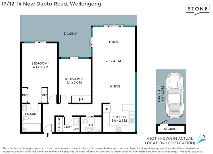 Floorplan of Homely apartment listing, 17/12 New Dapto Road, Wollongong NSW 2500
