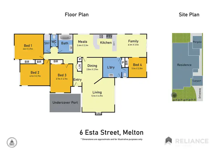 Floorplan of Homely house listing, 6 Esta Street, Melton VIC 3337