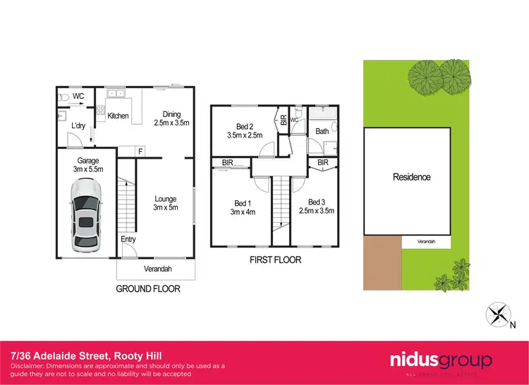 Floorplan of Homely townhouse listing, 7/36-38 Adelaide Street, Rooty Hill NSW 2766