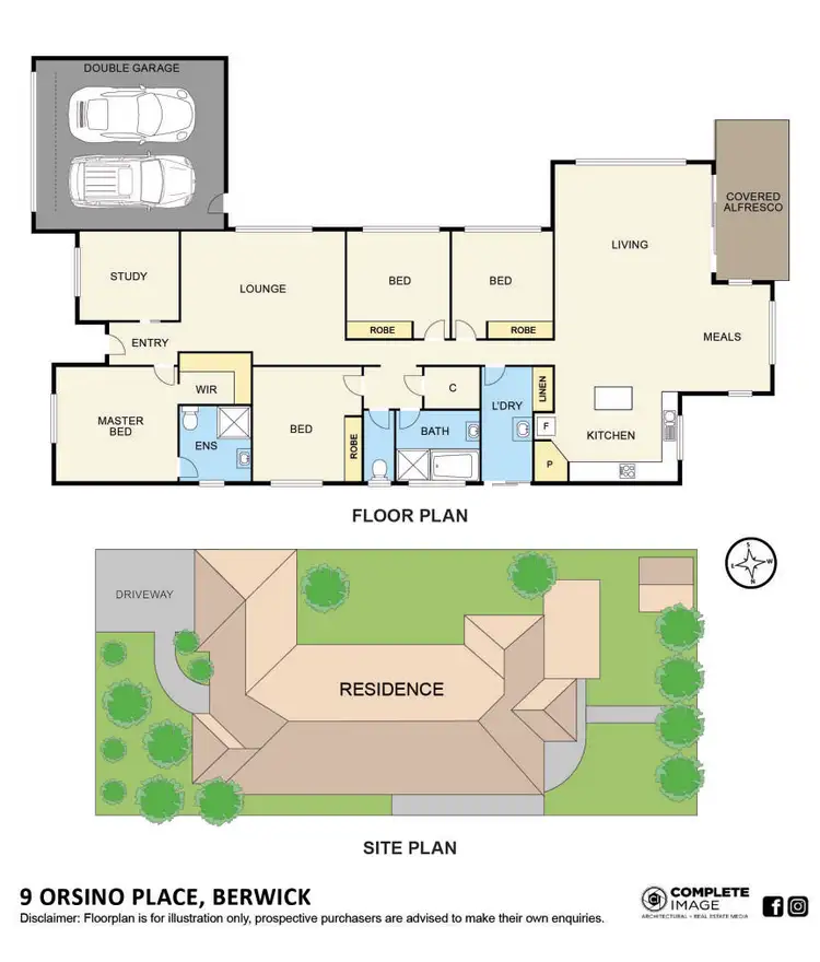 Floorplan of Homely house listing, 9 Orsino Place, Berwick VIC 3806