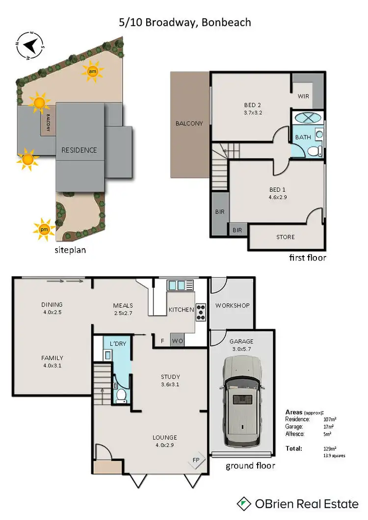 Floorplan of Homely townhouse listing, 5/10 Broadway, Bonbeach VIC 3196