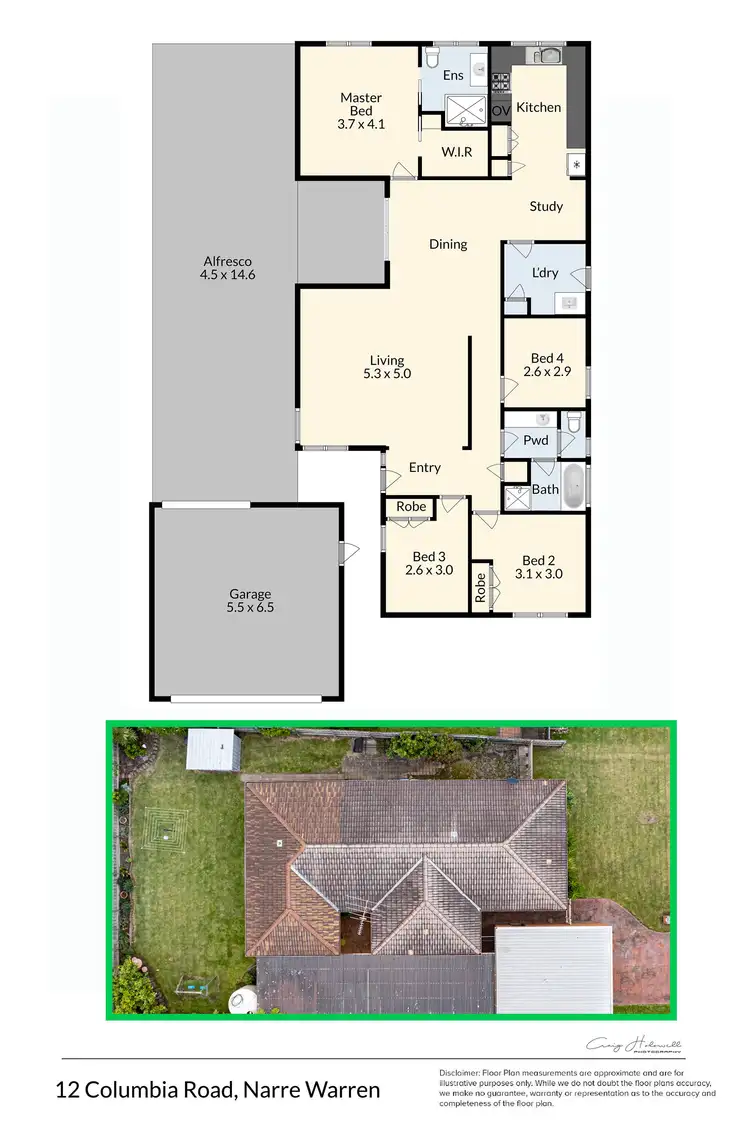 Floorplan of Homely house listing, 12 Columbia Road, Narre Warren VIC 3805