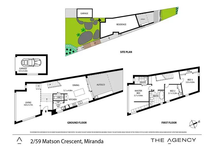 Floorplan of Homely semi-detached listing, 59a Matson Crescent, Miranda NSW 2228