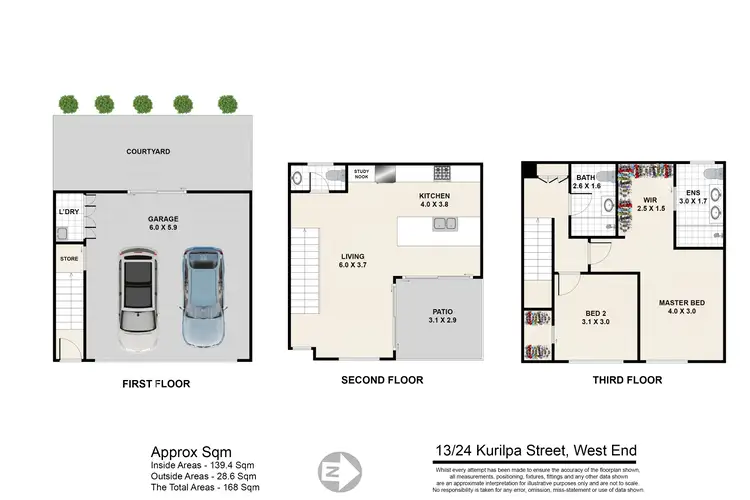 Floorplan of Homely terrace listing, 13/24 Kurilpa Street, West End QLD 4101