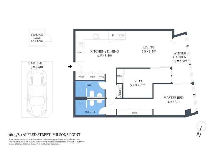 Floorplan of Homely apartment listing, 1605/80 Alfred Street, Milsons Point NSW 2061
