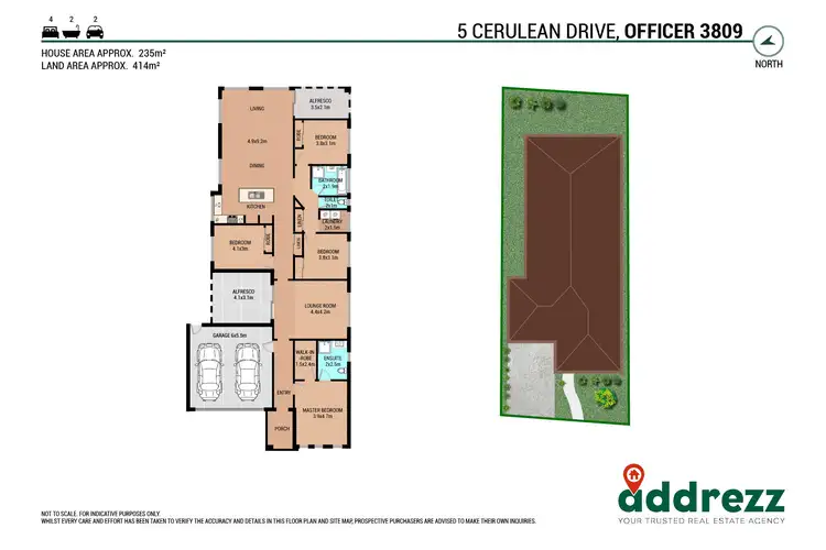 Floorplan of Homely house listing, 5 Cerulean Drive, Officer VIC 3809