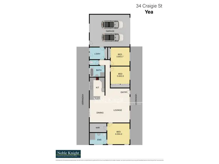 Floorplan of Homely house listing, 34 Craigie Street, Yea VIC 3717