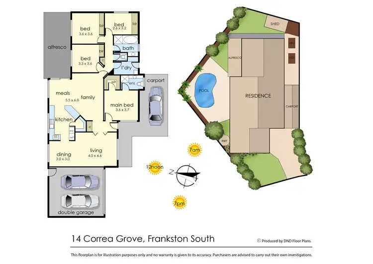 Floorplan of Homely house listing, 14 Correa Grove, Frankston South VIC 3199