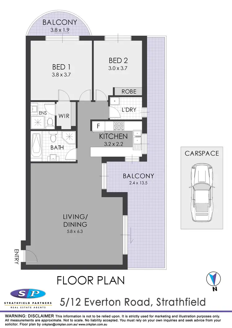 Floorplan of Homely apartment listing, 5/12 Everton Road, Strathfield NSW 2135