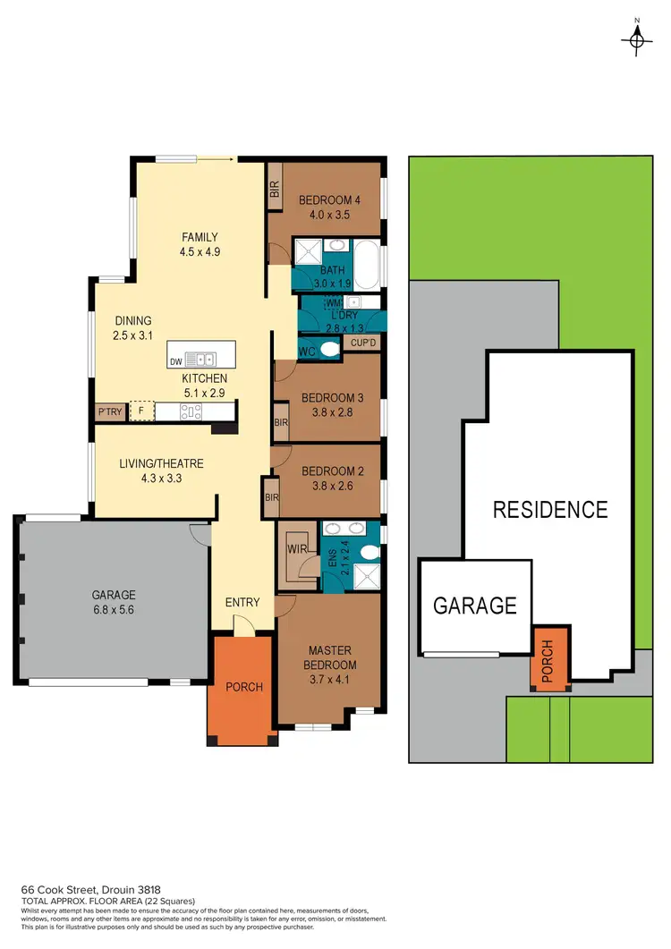 Floorplan of Homely house listing, 66 Cook Street, Drouin VIC 3818