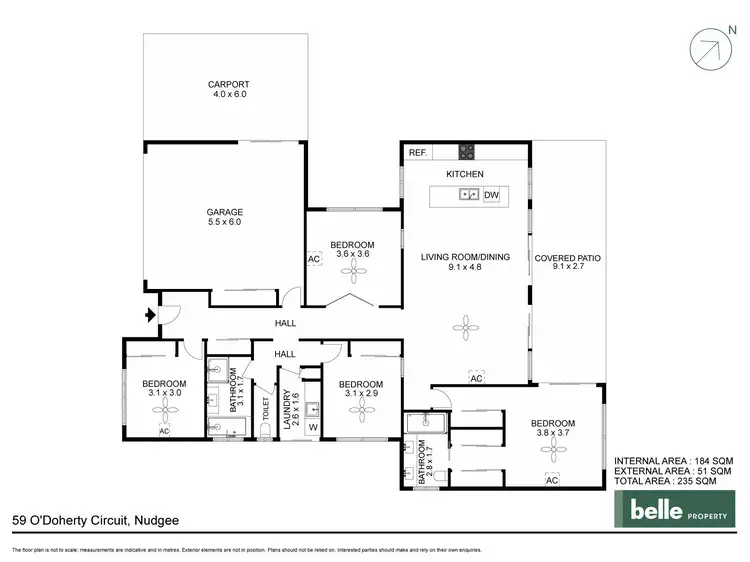 Floorplan of Homely house listing, 59 O'Doherty Circuit, Nudgee QLD 4014