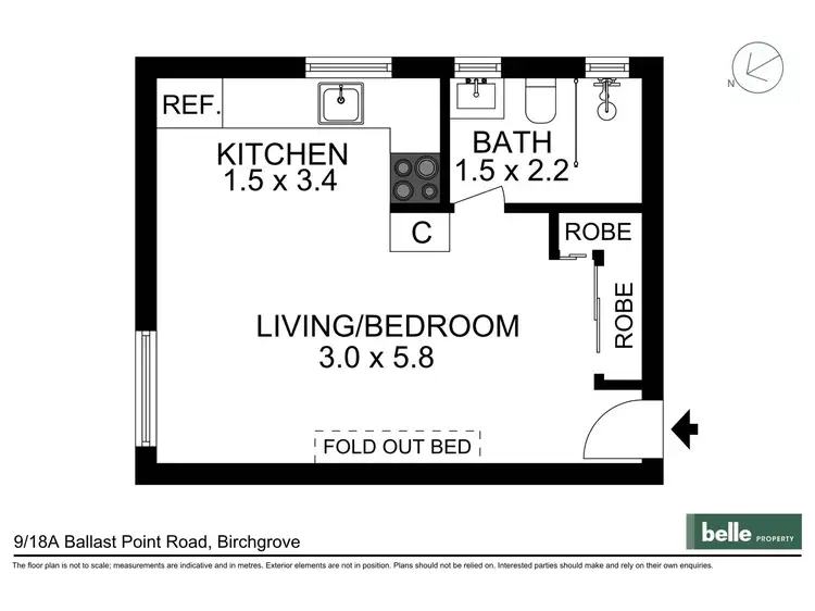 Floorplan of Homely unit listing, 9/18A Ballast Point Road, Birchgrove NSW 2041