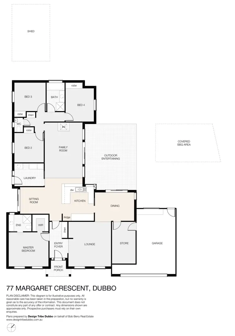Floorplan of Homely house listing, 77 Margaret Crescent, Dubbo NSW 2830