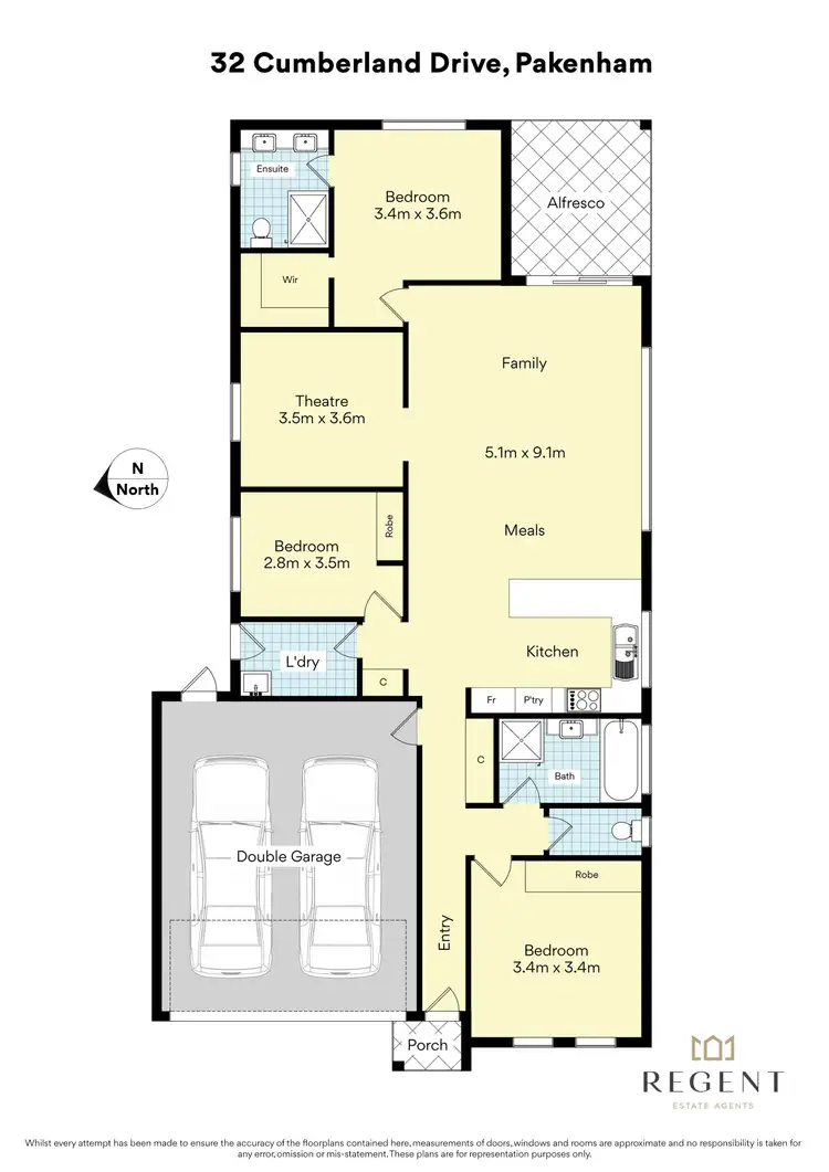 Floorplan of Homely house listing, 32 Cumberland Drive, Pakenham VIC 3810