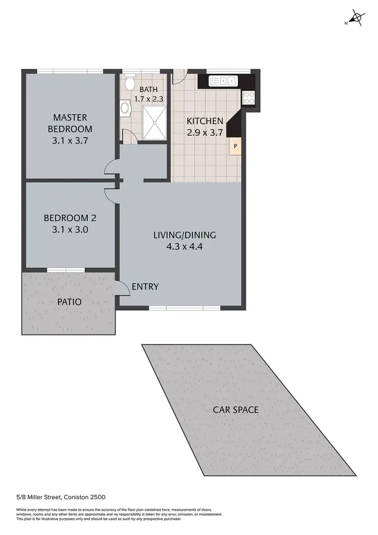 Floorplan of Homely unit listing, 5/8 Miller Street, Coniston NSW 2500