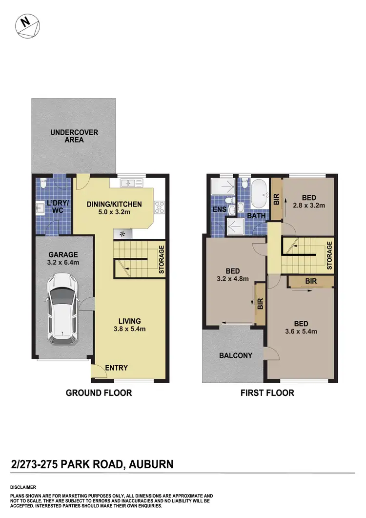 Floorplan of Homely townhouse listing, 2/273 Park Road, Auburn NSW 2144