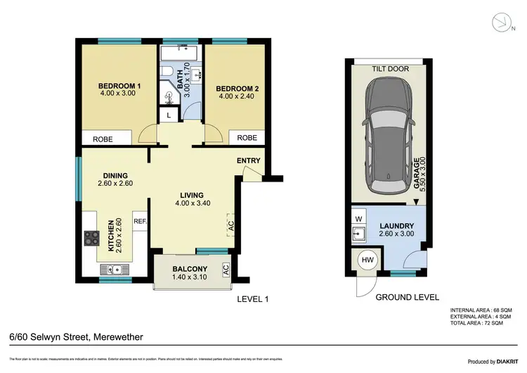 Floorplan of Homely apartment listing, 6/60 Selwyn Street, Merewether NSW 2291