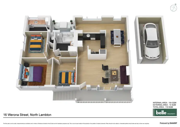 Floorplan of Homely house listing, 16 Werona Street, North Lambton NSW 2299