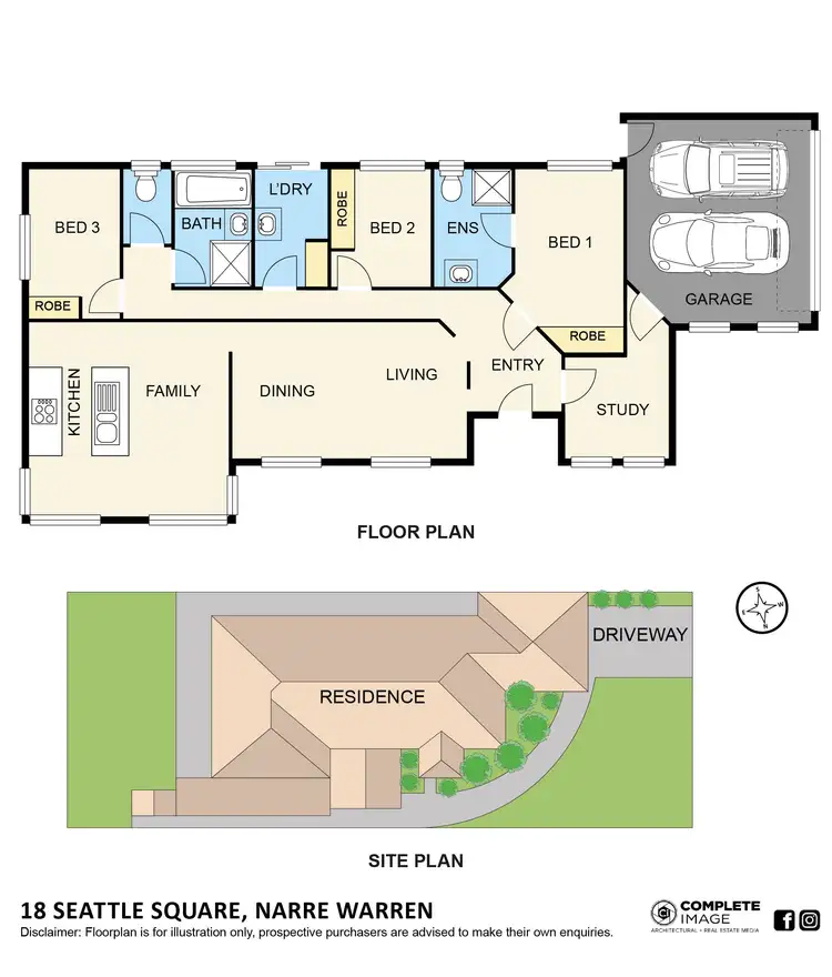 Floorplan of Homely house listing, 18 Seattle Square, Narre Warren VIC 3805