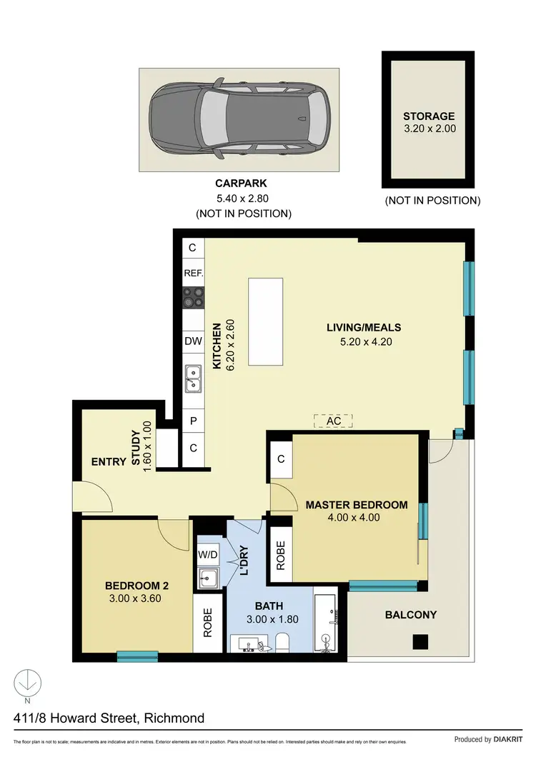 Floorplan of Homely apartment listing, 411/8 Howard Street, Richmond VIC 3121