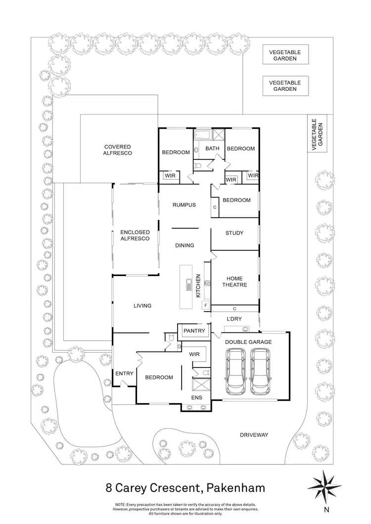 Floorplan of Homely house listing, 8 Carey Crescent, Pakenham VIC 3810