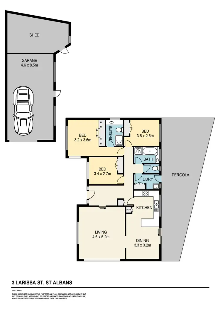 Floorplan of Homely house listing, 3 Larisa Road, St Albans VIC 3021