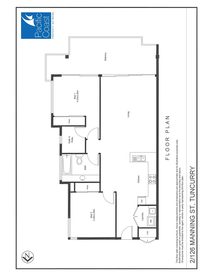 Floorplan of Homely apartment listing, 2/126 Manning Street, Tuncurry NSW 2428