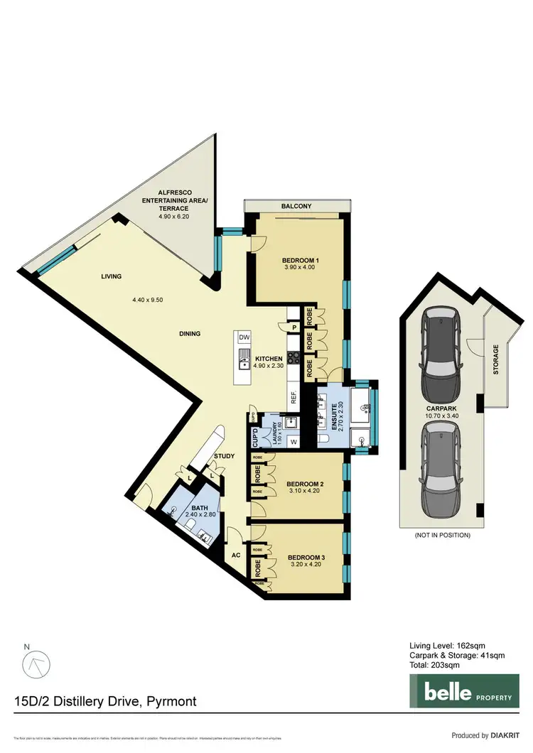 Floorplan of Homely apartment listing, 15D/2 Distillery Drive, Pyrmont NSW 2009