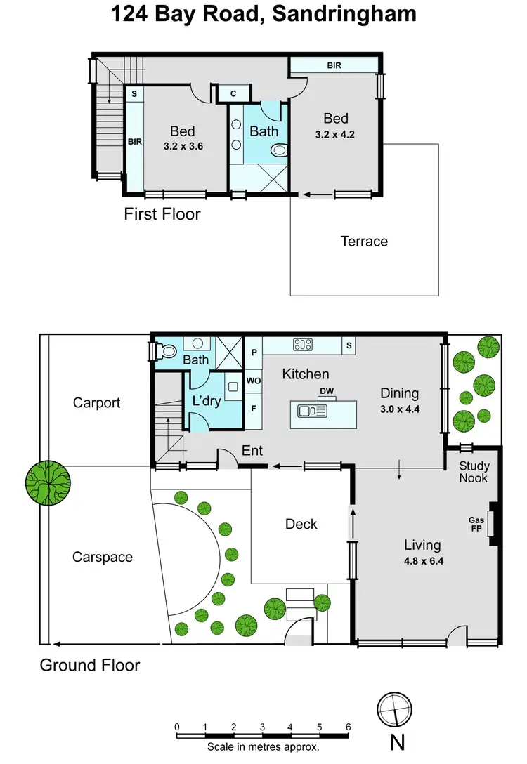 Floorplan of Homely townhouse listing, 124 Bay Road, Sandringham VIC 3191