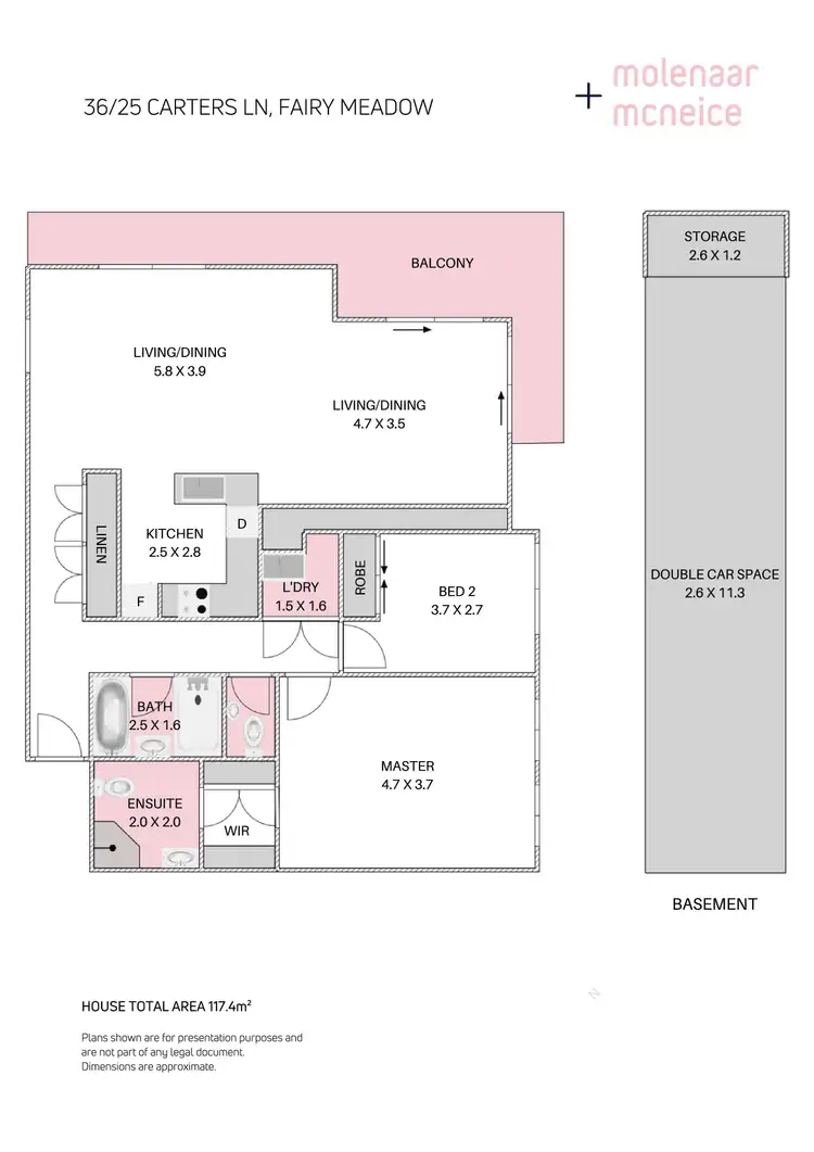 Floorplan of Homely apartment listing, 36/25 Carters Lane, Fairy Meadow NSW 2519