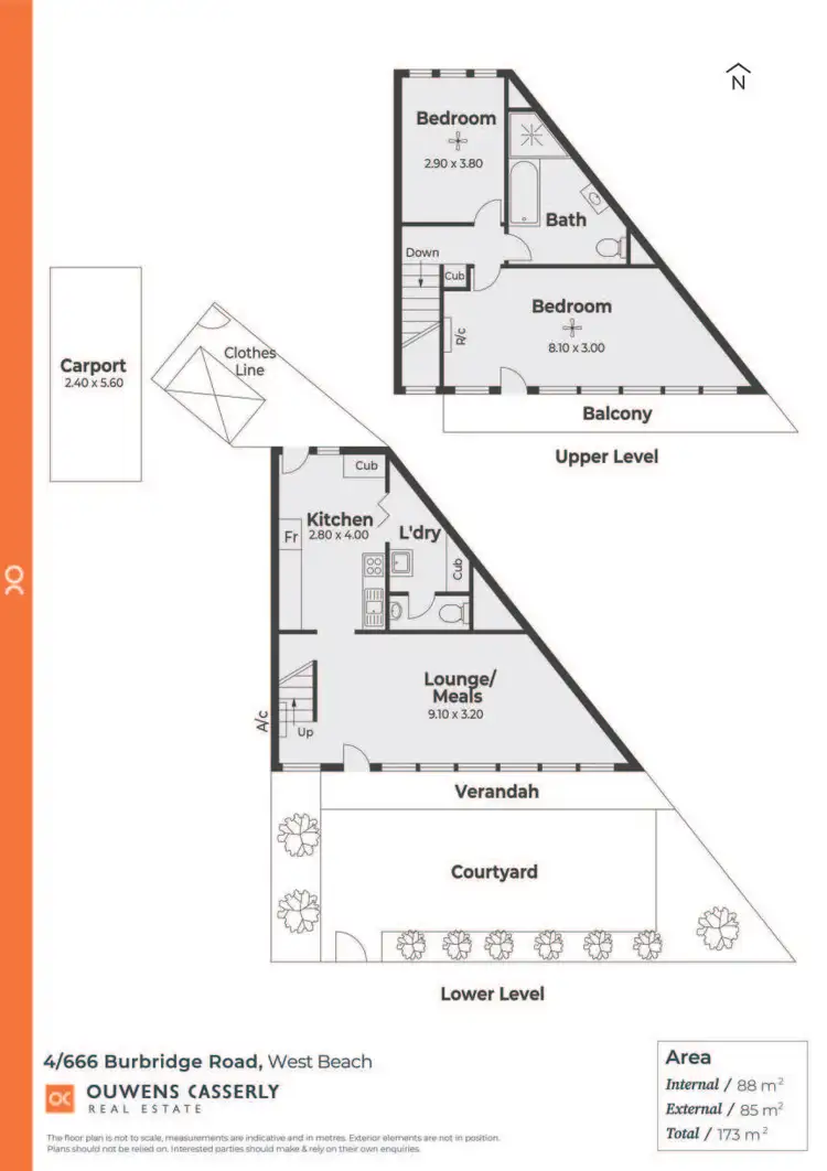 Floorplan of Homely townhouse listing, 4/666 Burbridge Road, West Beach SA 5024