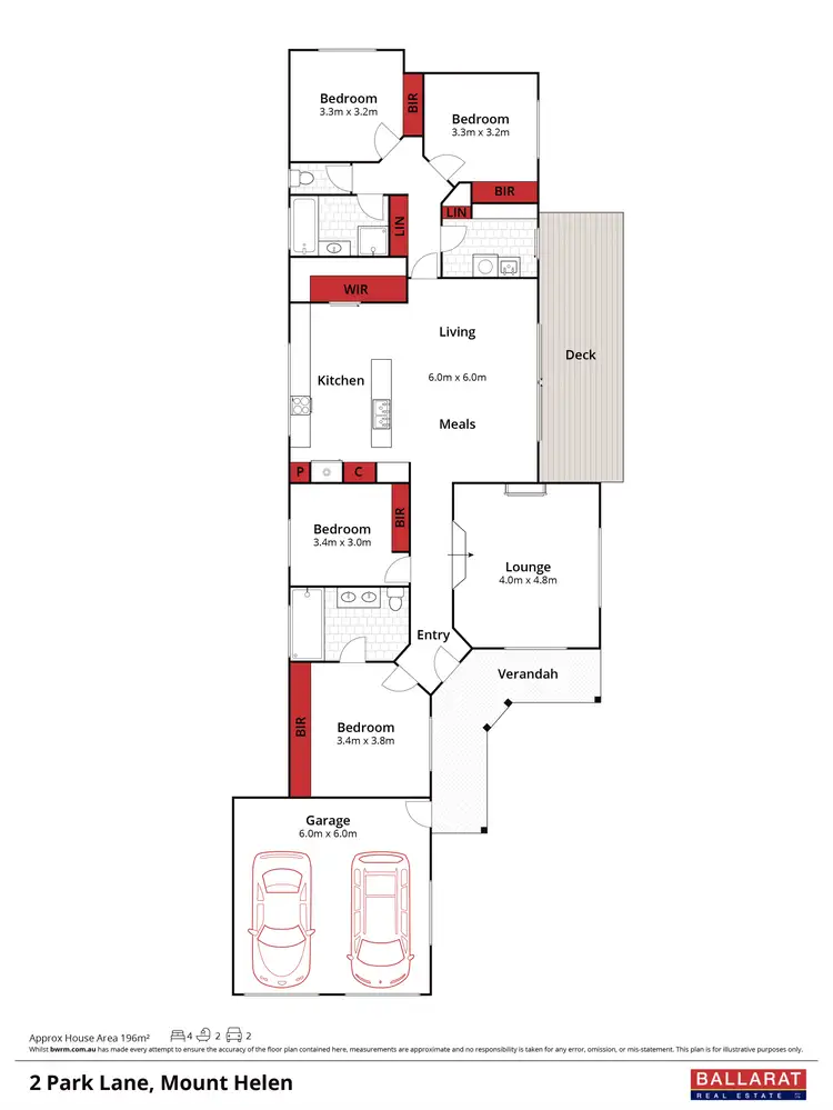 Floorplan of Homely house listing, 2 Park Lane, Mount Helen VIC 3350