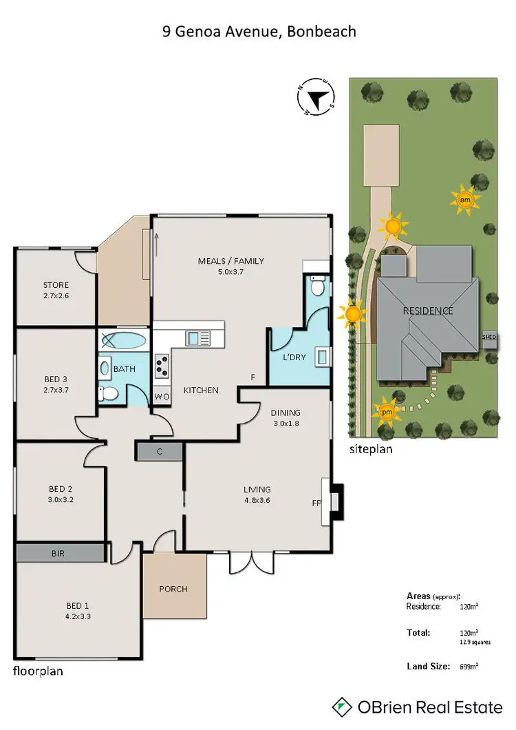 Floorplan of Homely house listing, 9 Genoa Avenue, Bonbeach VIC 3196