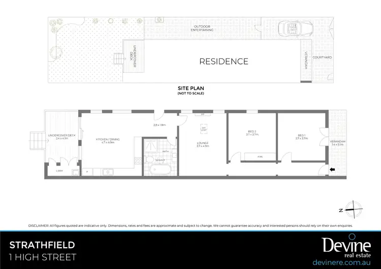 Floorplan of Homely semi-detached listing, 1 High Street, Strathfield NSW 2135