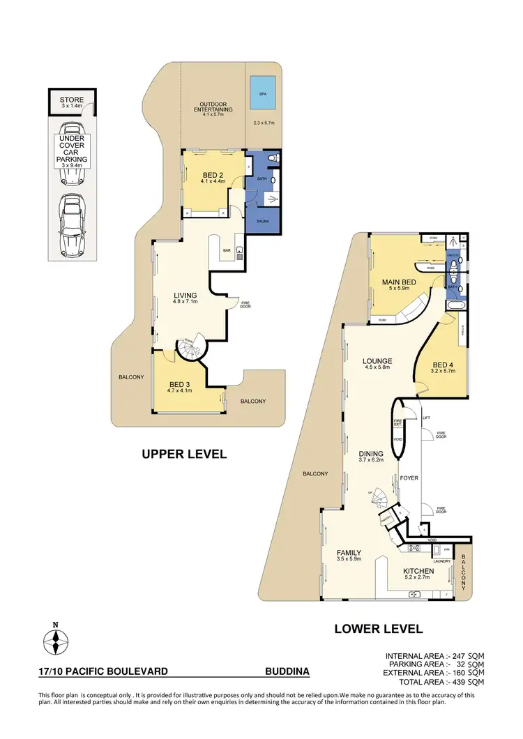 Floorplan of Homely apartment listing, 17/10 Pacific Boulevard, Buddina QLD 4575
