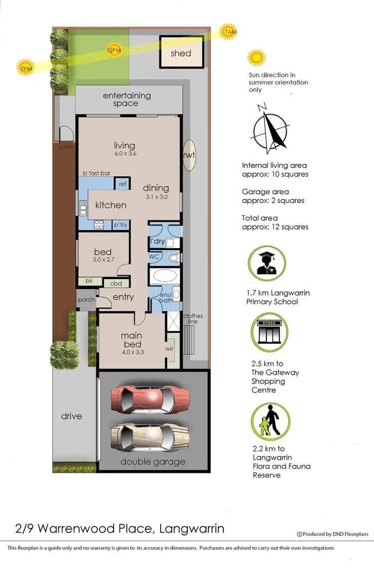 Floorplan of Homely unit listing, 2/9 Warrenwood Place, Langwarrin VIC 3910