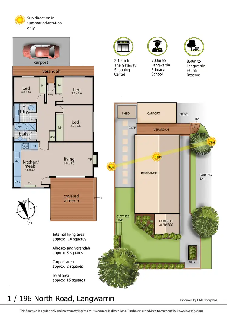 Floorplan of Homely unit listing, 1/196 North Road, Langwarrin VIC 3910