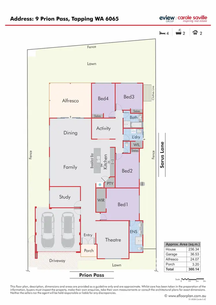 Floorplan of Homely house listing, 9 Prion Pass, Tapping WA 6065