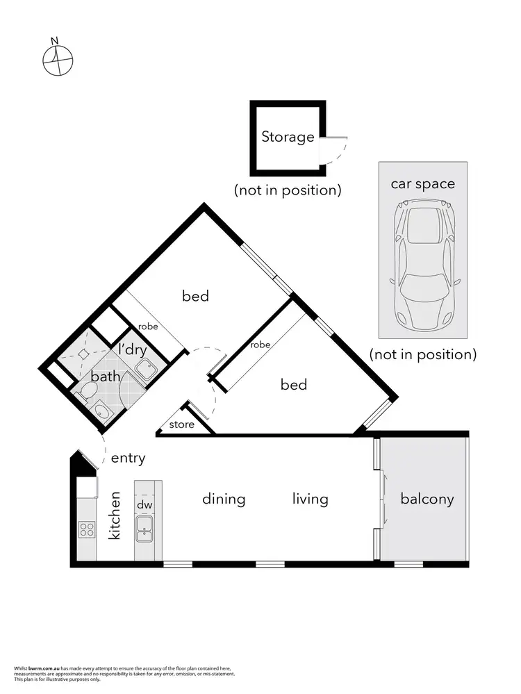 Floorplan of Homely apartment listing, 507/2 Kerridge Street, Kingston ACT 2604