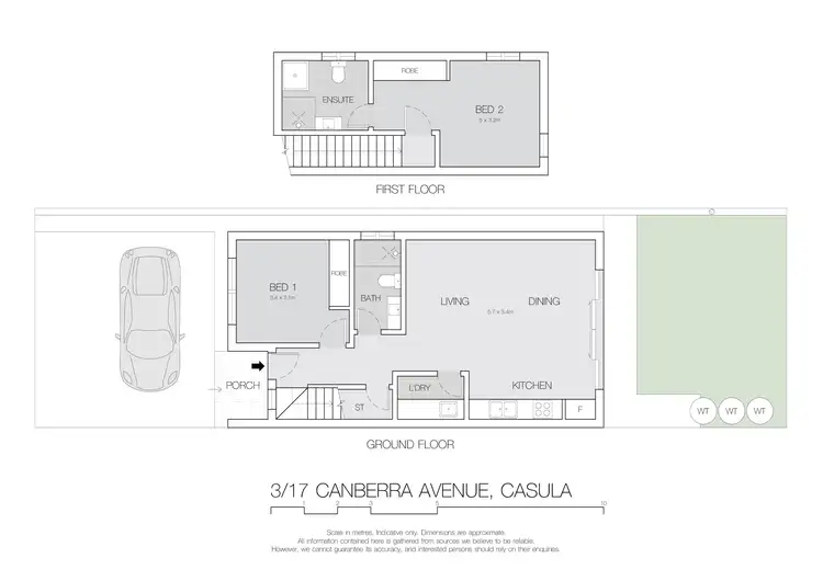 Floorplan of Homely townhouse listing, 3/17 Canberra Avenue, Casula NSW 2170