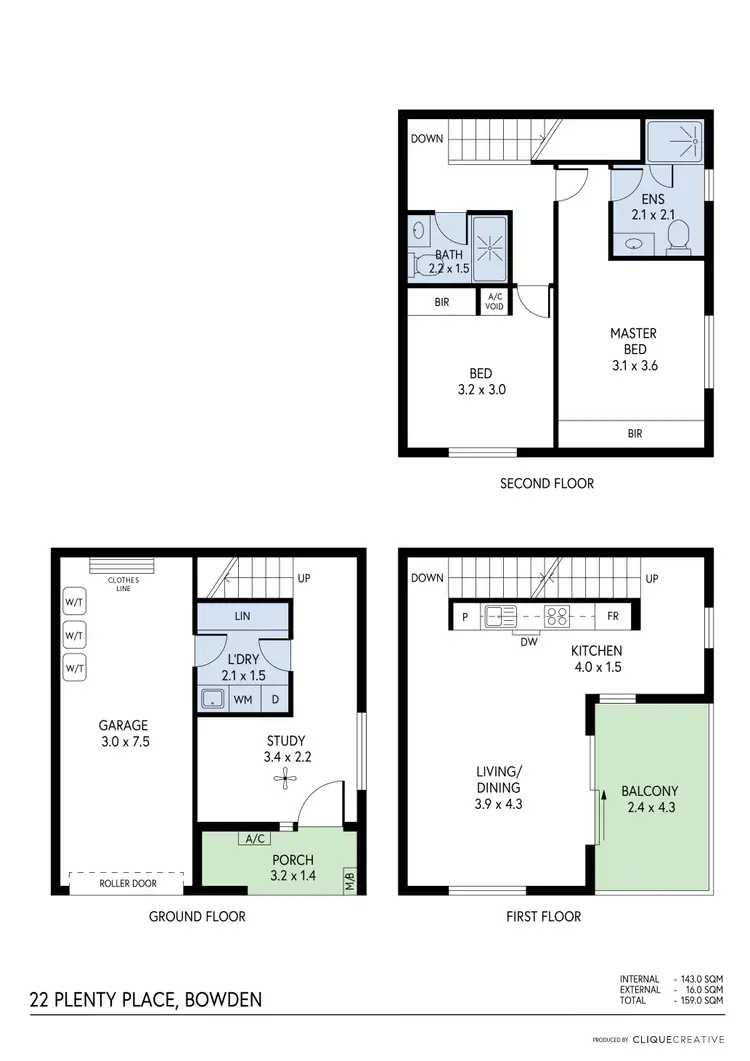 Floorplan of Homely townhouse listing, 22 Plenty Place, Bowden SA 5007