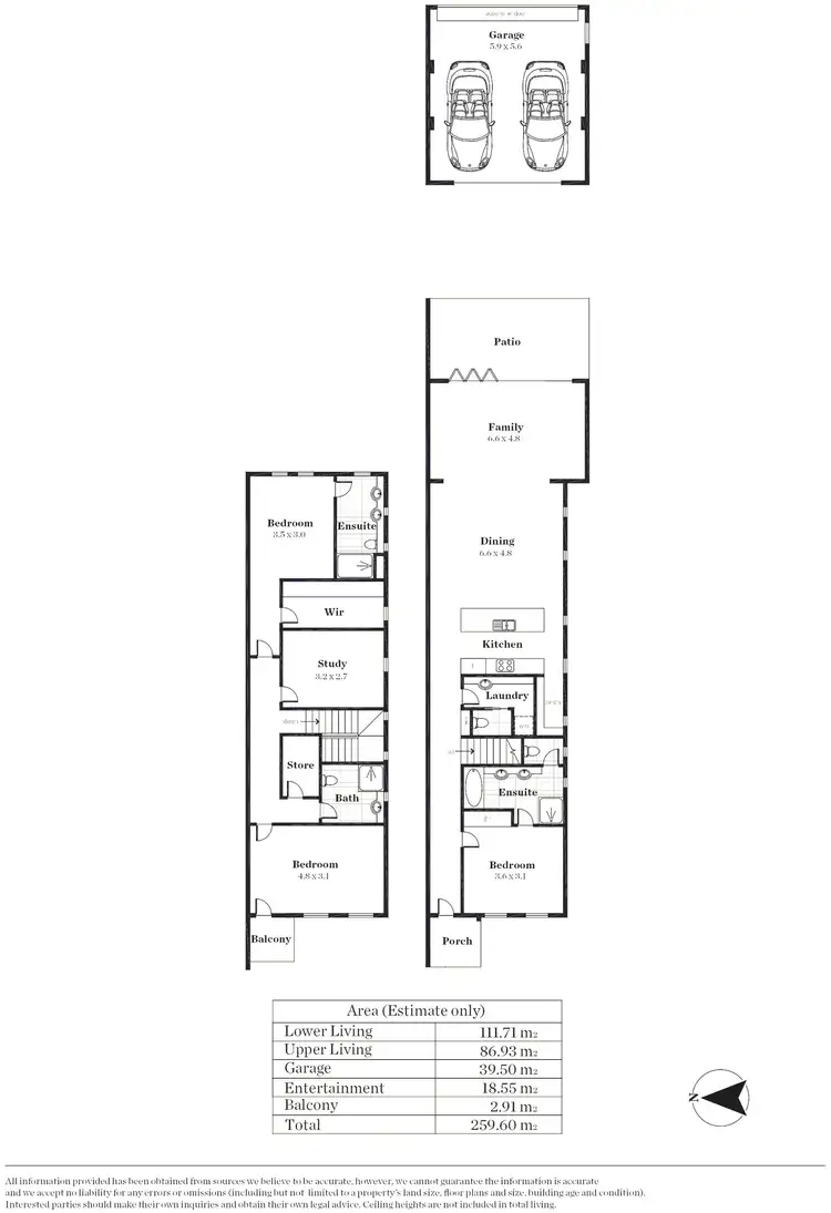 Floorplan of Homely townhouse listing, 131 Stephen Terrace, Walkerville SA 5081