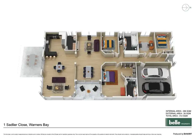 Floorplan of Homely house listing, 1 Sadlier Close, Warners Bay NSW 2282