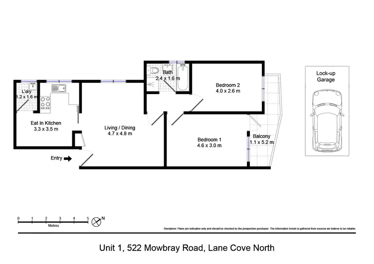 Floorplan of Homely unit listing, Level 1/1/522 Mowbray Road, Lane Cove North NSW 2066