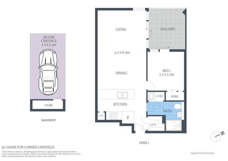 Floorplan of Homely apartment listing, 5/1 Hamilton Corner, Lindfield NSW 2070
